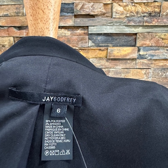 Jay Godfrey NWT ACE MINI TUXEDO BLAZER/DRESS BLACK - Picture 12 of 13